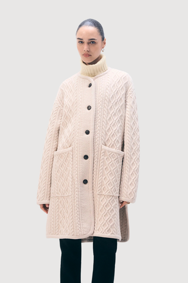 Merino Luxe Cable Coat