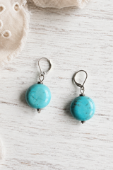 Turquoise Round Earrings