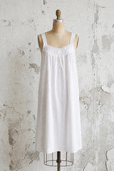 Joy White Cotton Nightgown
