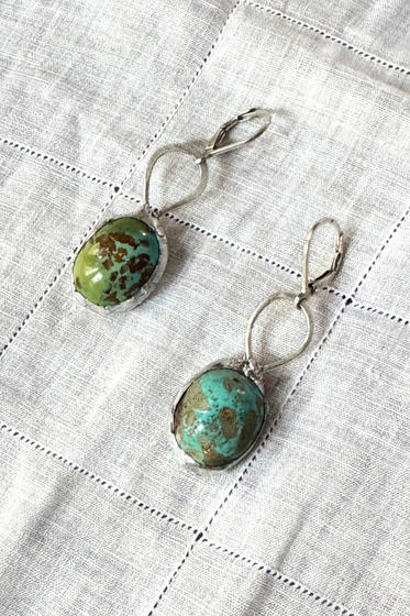 Turquoise Nugget Earrings