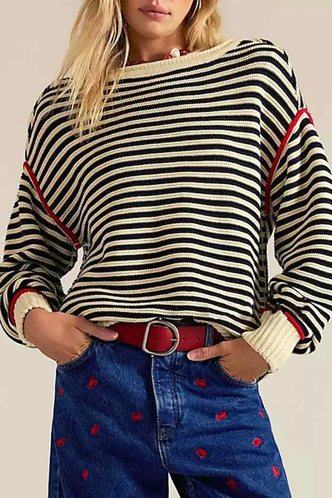 Casual Stripe Crew