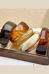 Vintage Irregular Acetate Wide Cuff Bracelet