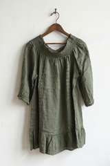 Off Shoulder Linen Dress