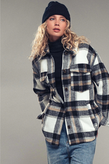 Plaid Button-Down Jacket