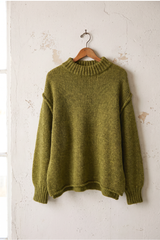 Mock Neck Chunky Knit Sweater