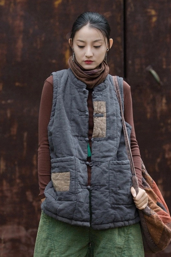Quilted + Patched Vest