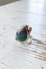 Rainbow Calcita Ring