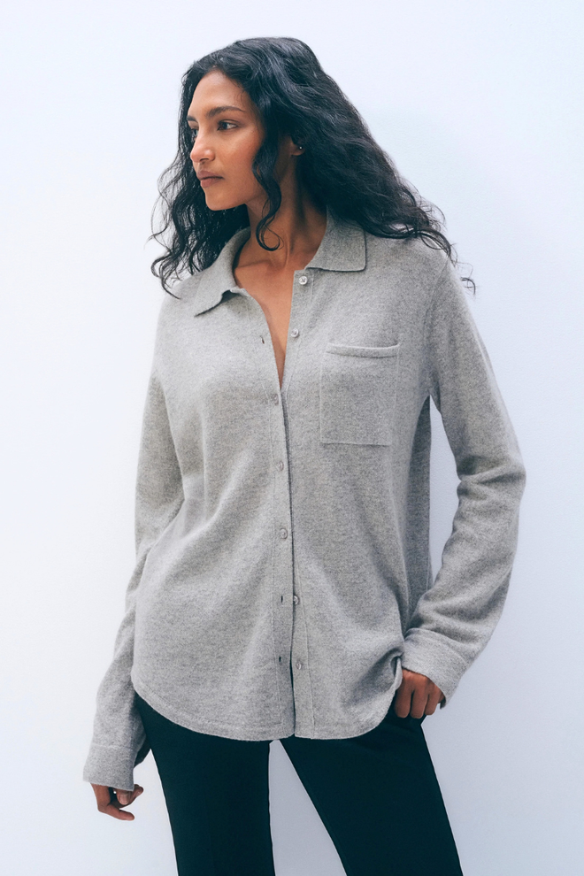 Cashmere Button Down Shirt