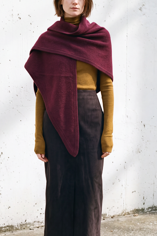Cashmere Sangria Triangle Scarf