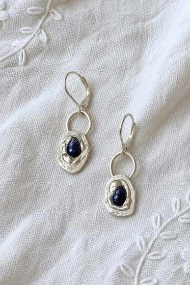Sapphire Molten Earrings