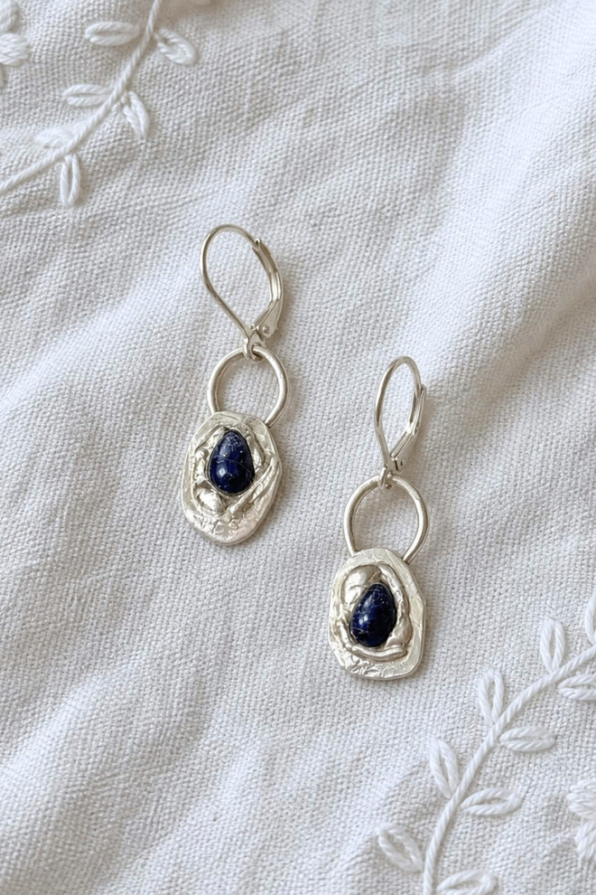 Sapphire Molten Earrings