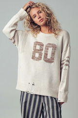 Varsity 80 Distressed Knit Pullover