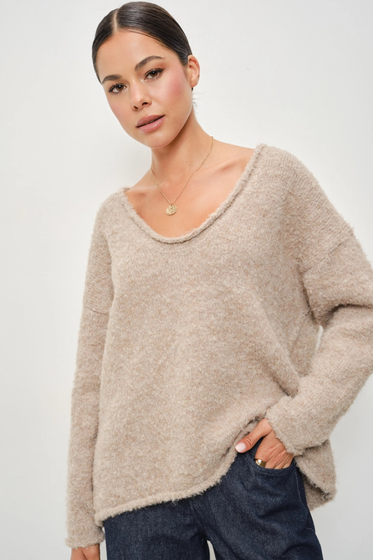 Danielle V-Neck Soft Pullover