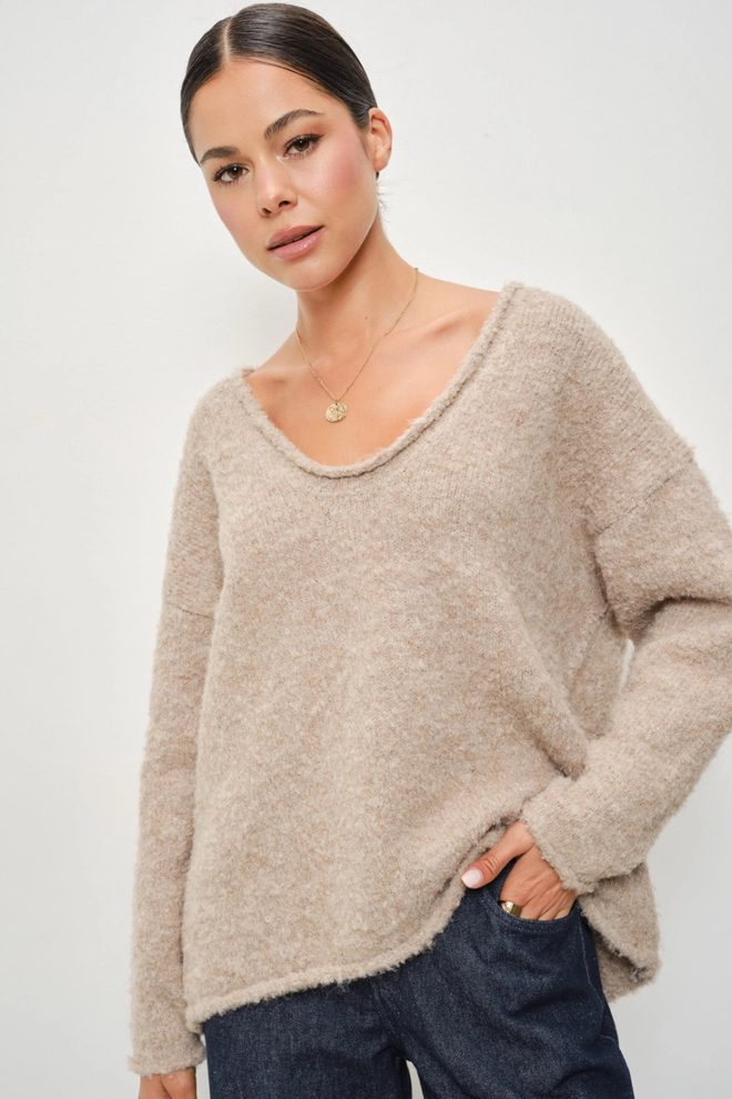 Danielle V-Neck Soft Pullover