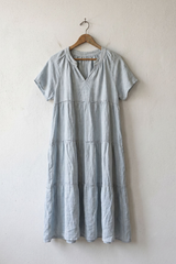 Tiered Linen Dress