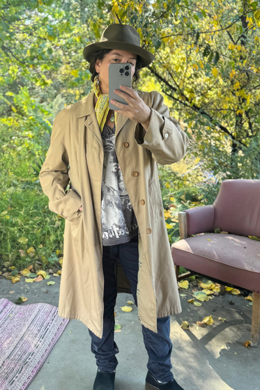 Vintage Man Style Paris Trench Coat