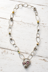 Raw Diamond + Sapphire Necklace