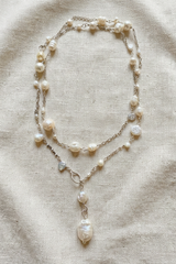 Double Wrap Pearl Necklace