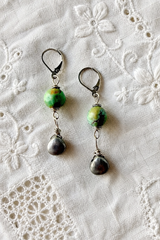 Turquoise + Silver Earring