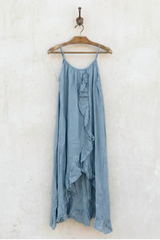 Ruffle Linen Dress