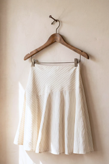 The Alexandra Skirt | Sheer Pinstripe Asymmetrical Skirt