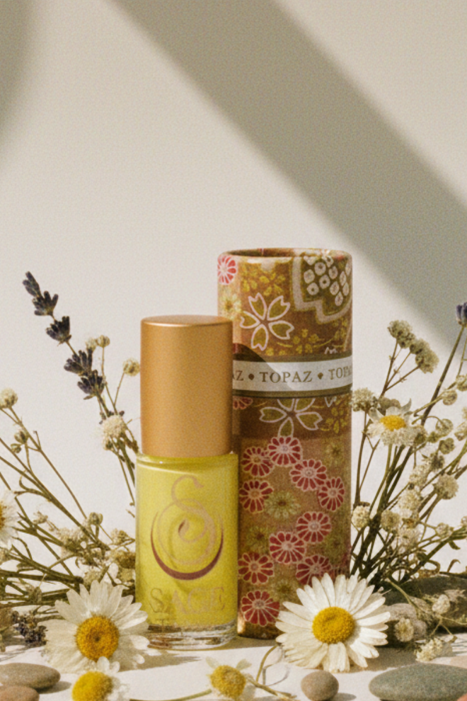 Topaz Gemstone Perfume Oil - 1/8 oz Roll-On