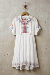 Flutter Sleeve Tiered Dress