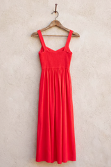 Ruched Button Down Maxi Dress