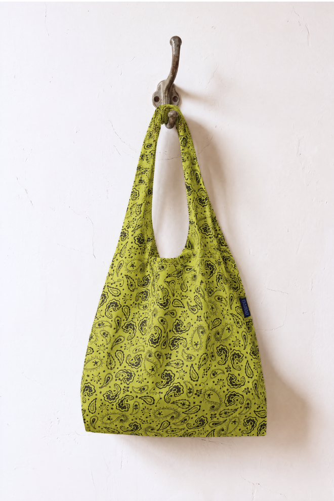 Standard Baggu Chartreuse Paisley