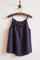 Peephole Linen Tank