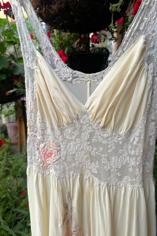 French Vintage Lace Slip Dress, Circa 1928–1934