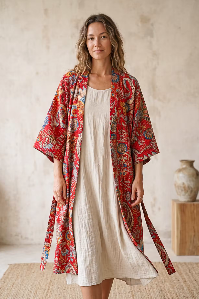 Artisanal Quilted Kimono