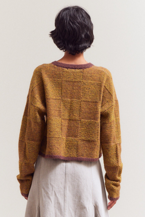 Plaid Knit Sweater