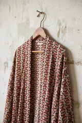 Burgundy Floral Kimono