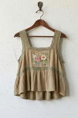 Gauze Floral Tank
