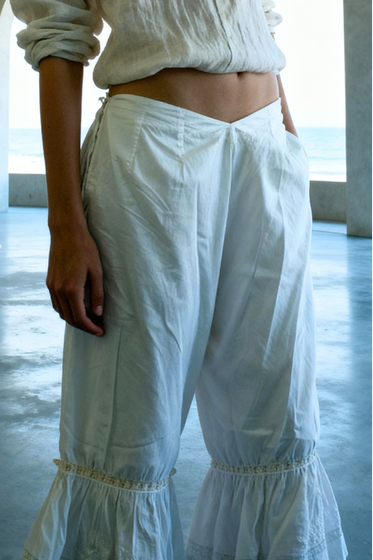 Antique French Cotton Lace Bloomers