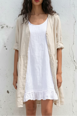 Cotton Dress w/Ruffle