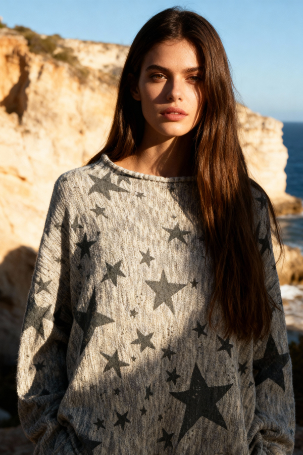 Mock Neck Crop Sweater