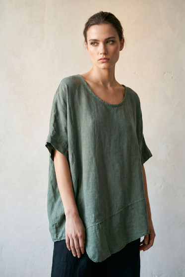 Linen Drape Top