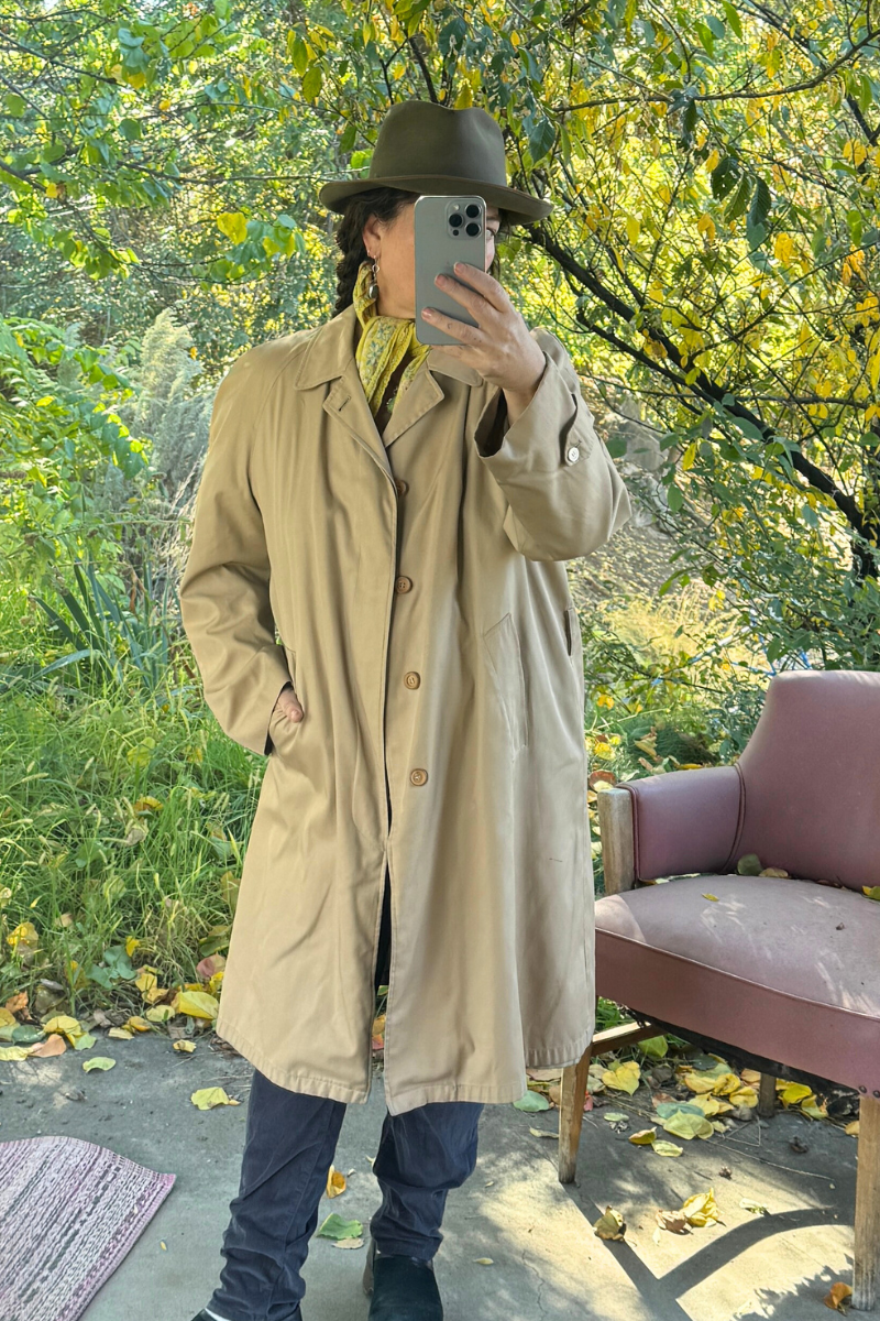 Vintage Man Style Paris Trench Coat