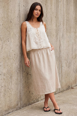 Sophia Linen Skirt