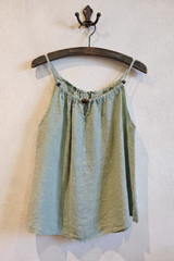 Peephole Linen Tank