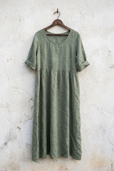 Perfectly Simple Linen Dress