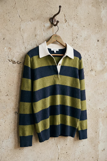 Cashmere Rugby Striped Polo