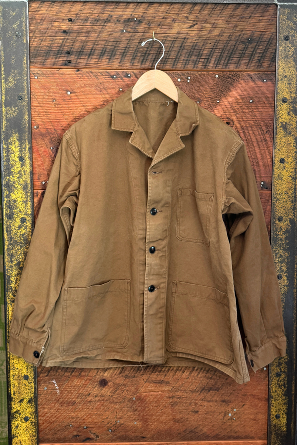 Chestnut Brown Vintage French Workwear Jacket