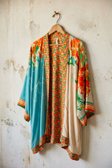 Teal Floral Kimono