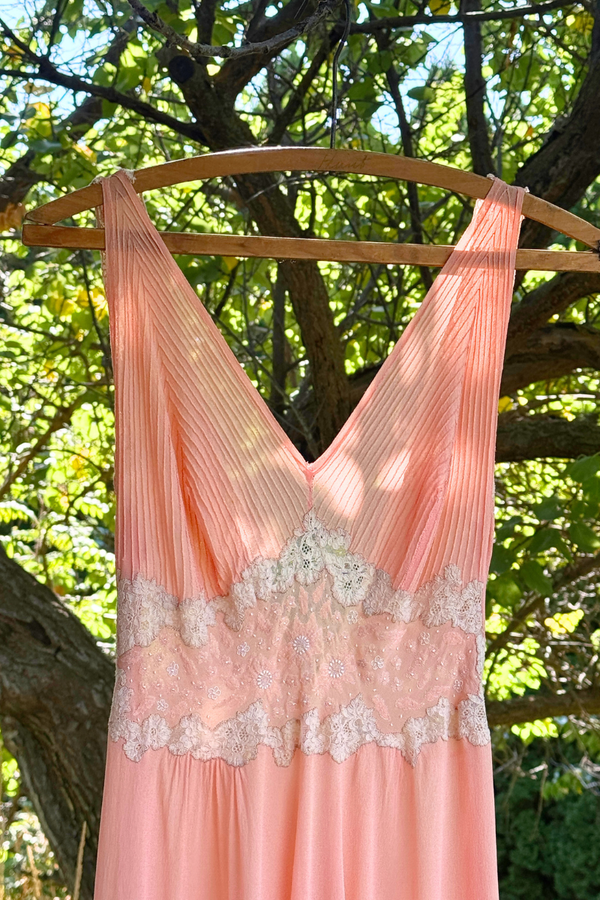 French Vintage Silk Slip Dress