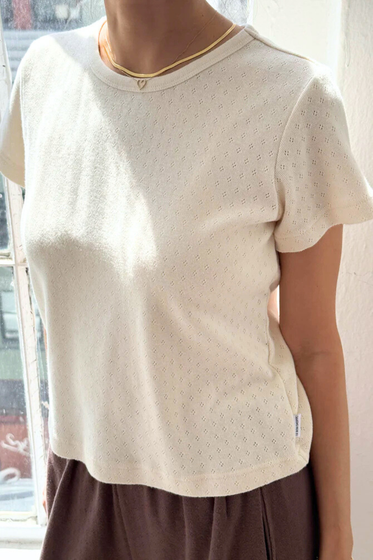 Pointelle Babe Tee