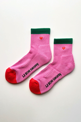 Embroidered Color Block Girlfriend Socks