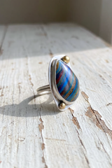 Rainbow Calcita Ring